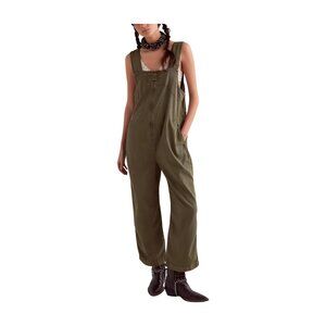 Free People We the Free Jude Green Denim One Piece Jumper Size Small NWT